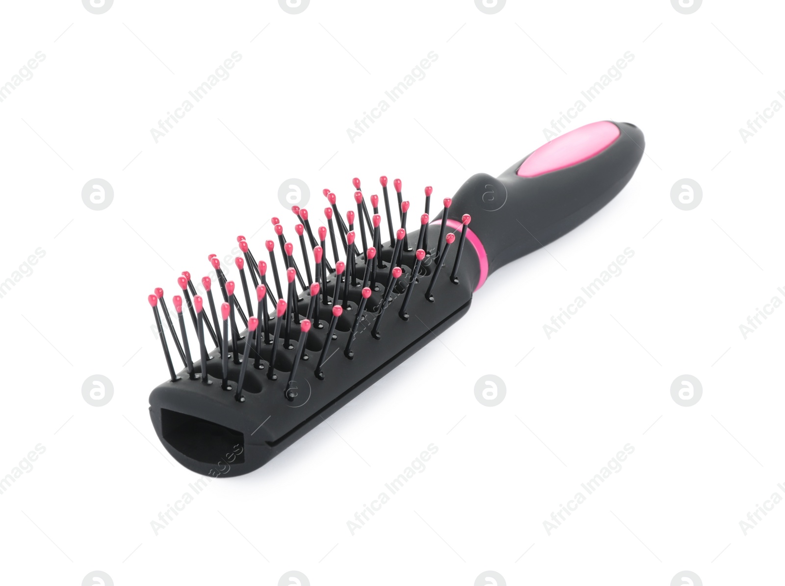 Photo of New vented hair brush isolated on white