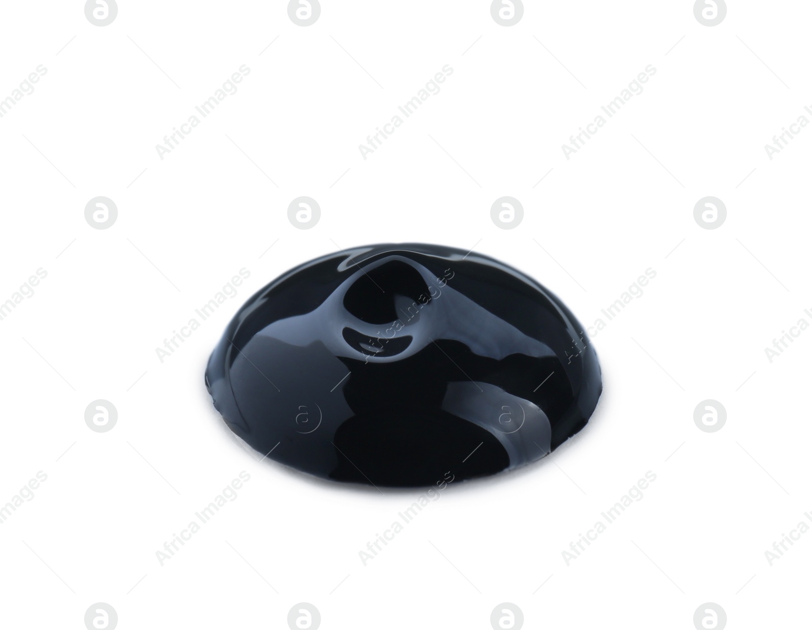 Photo of Sample of black paint on white background