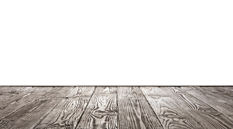 Photo of Empty black wooden surface isolated on white. Mockup for design