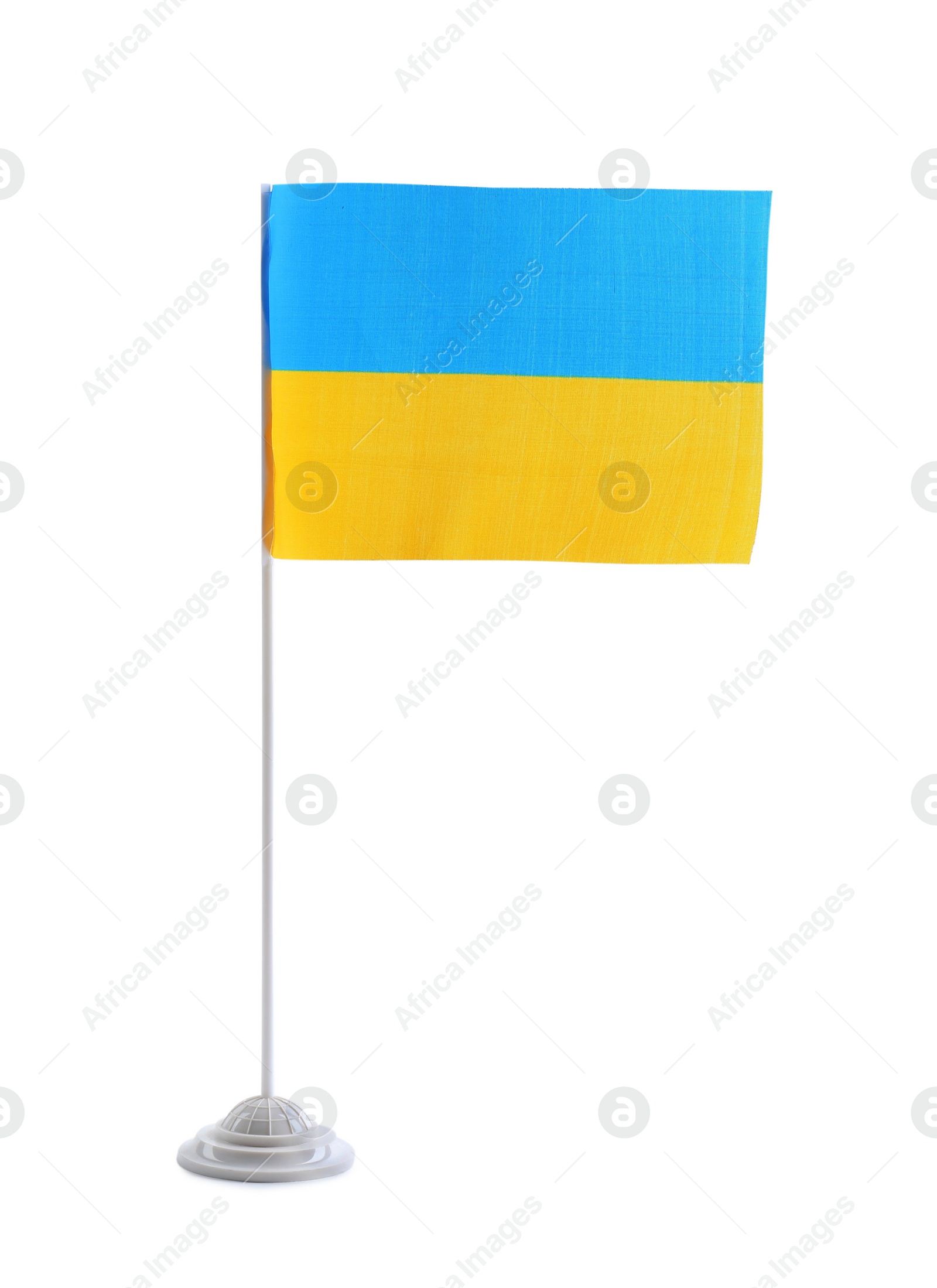 Photo of National flag of Ukraine isolated on white