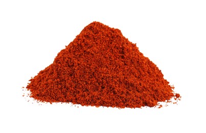 Heap of aromatic paprika powder isolated on white