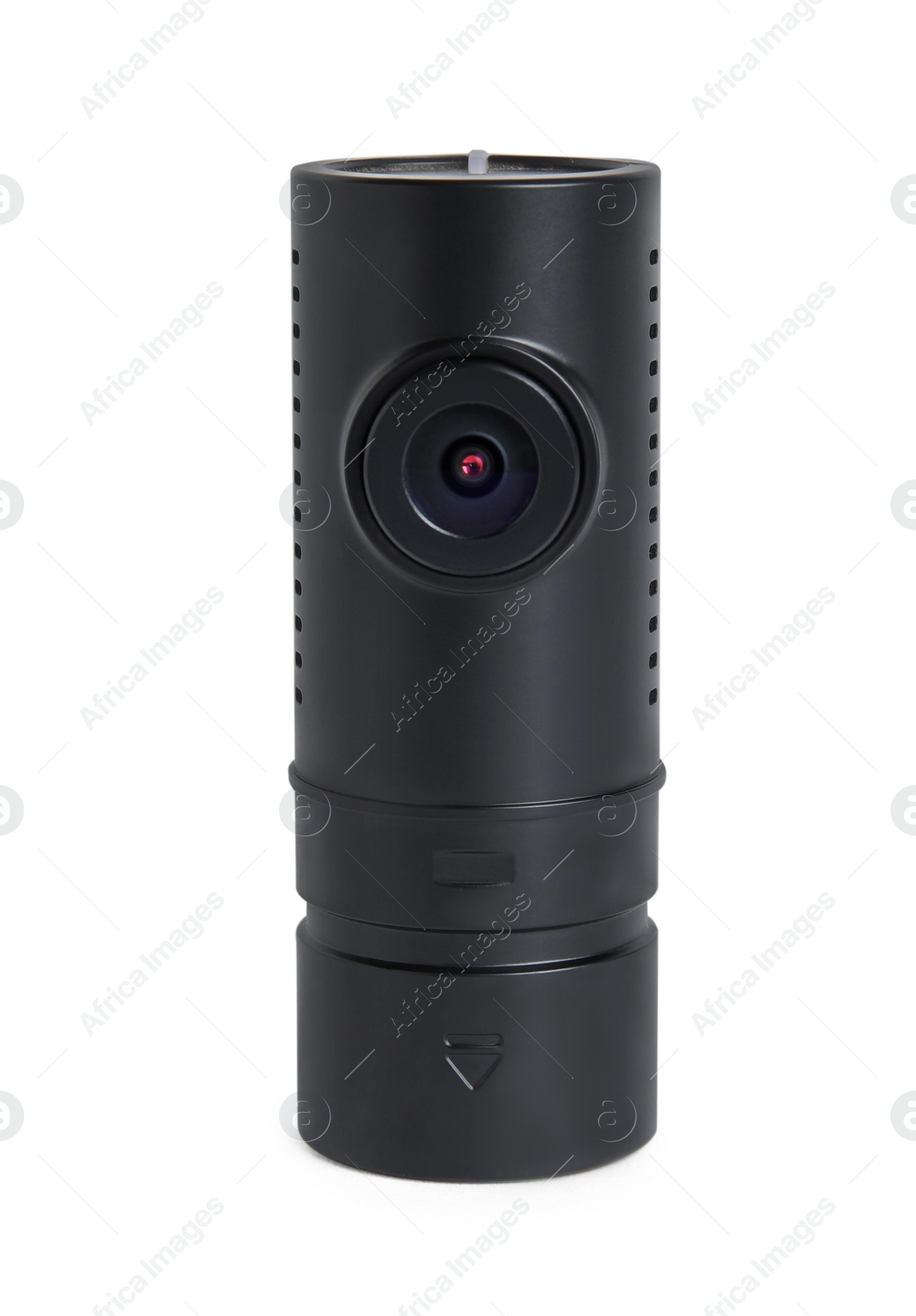 Photo of Black modern car camera isolated on white