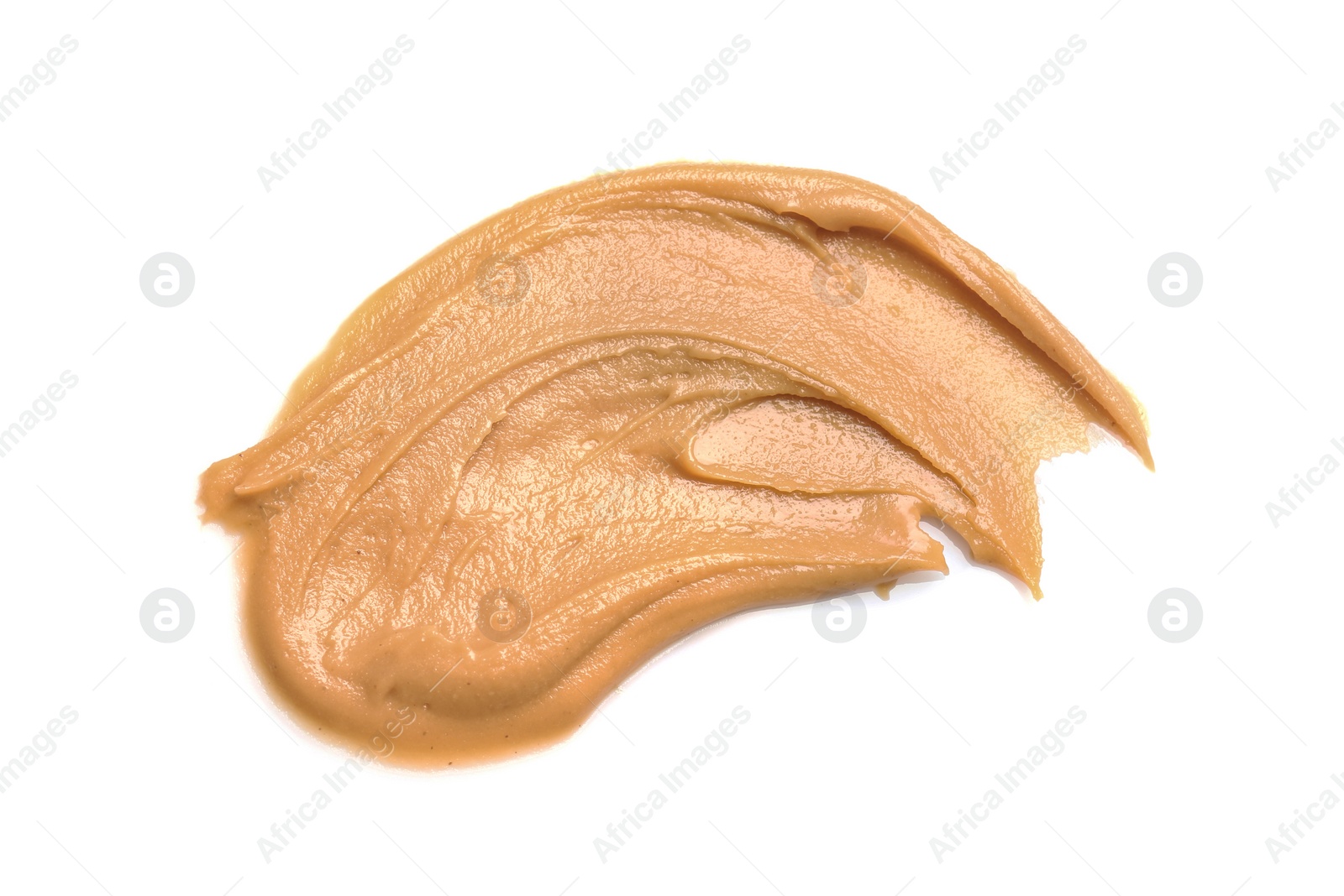 Photo of Creamy peanut butter on white background