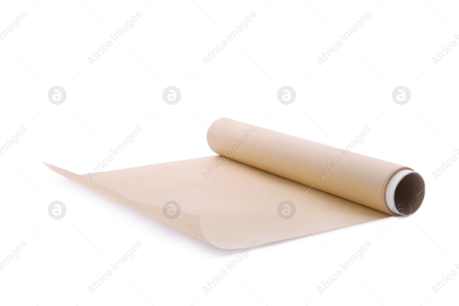 Photo of Roll of baking paper isolated on white