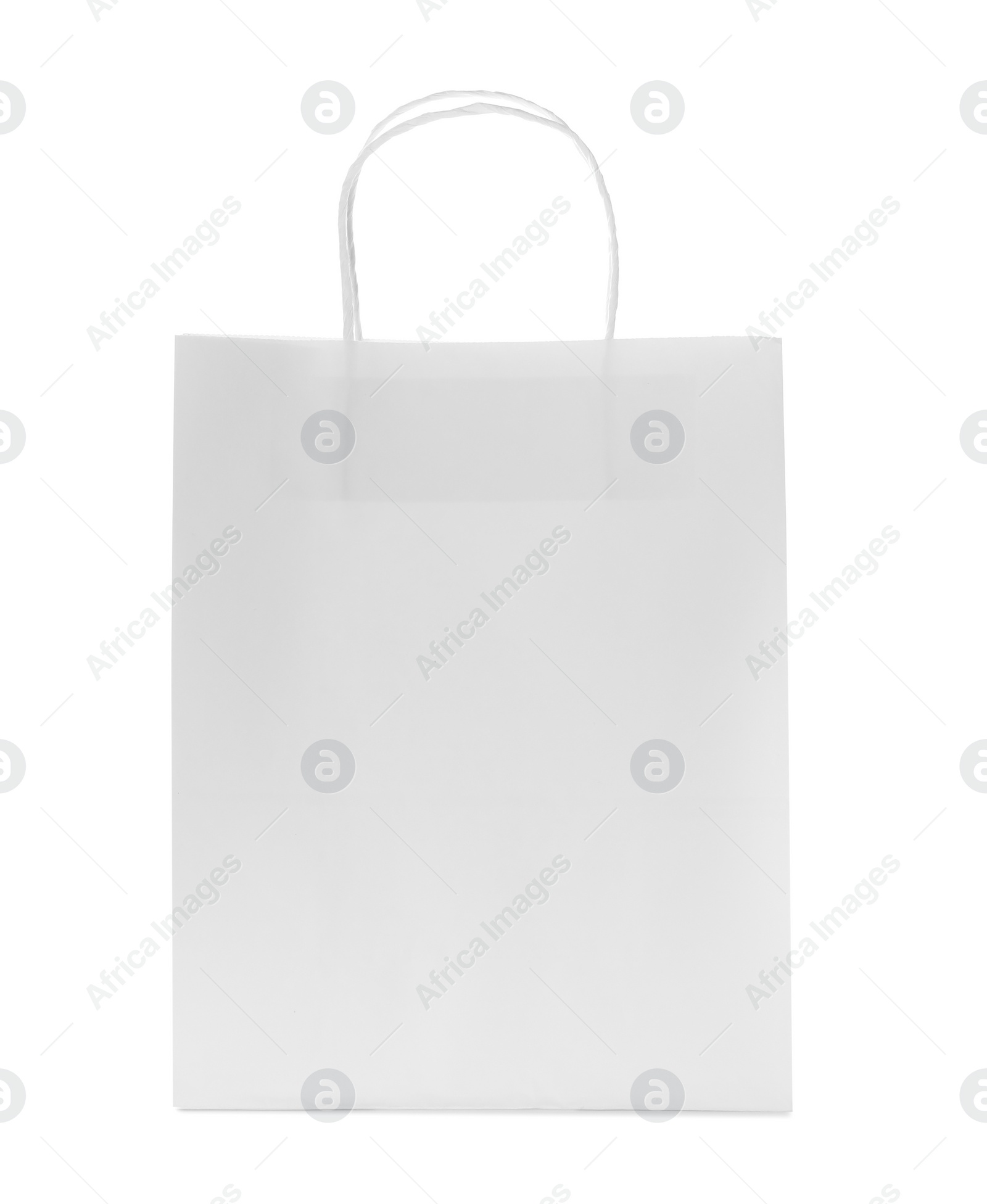 Photo of One new paper bag isolated on white