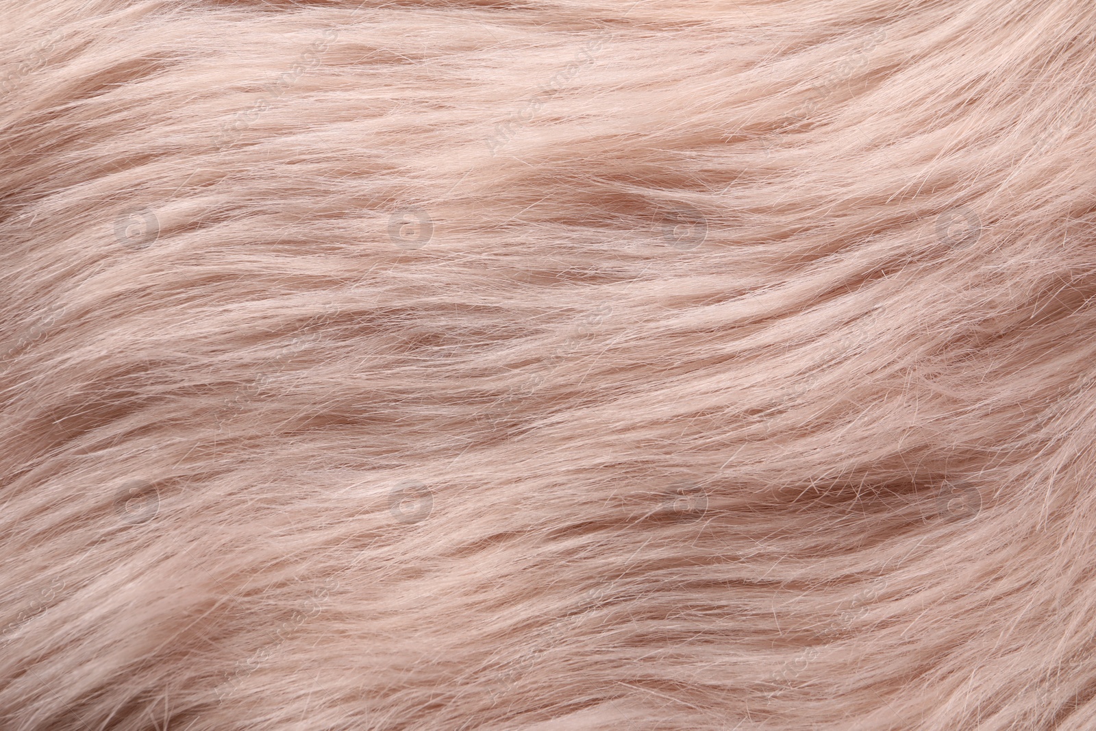 Photo of Texture of faux fur as background, top view