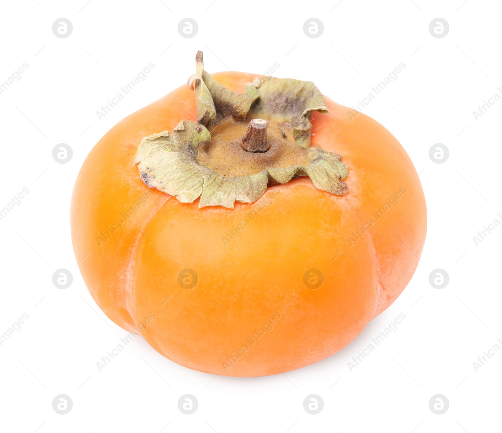 Photo of Delicious ripe juicy persimmon isolated on white