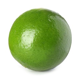 Photo of Fresh green ripe lime isolated on white