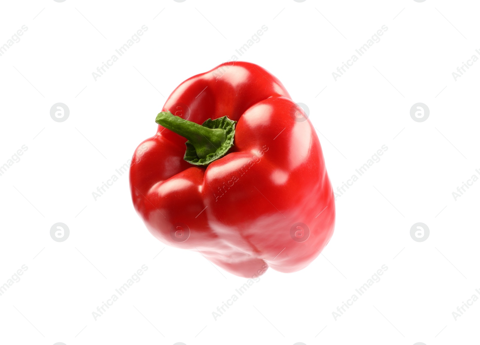 Photo of Ripe red bell pepper isolated on white