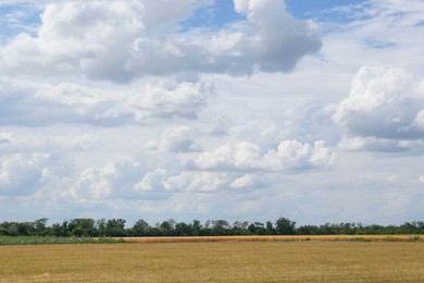 Photo of Picturesque view of field and sky with clouds