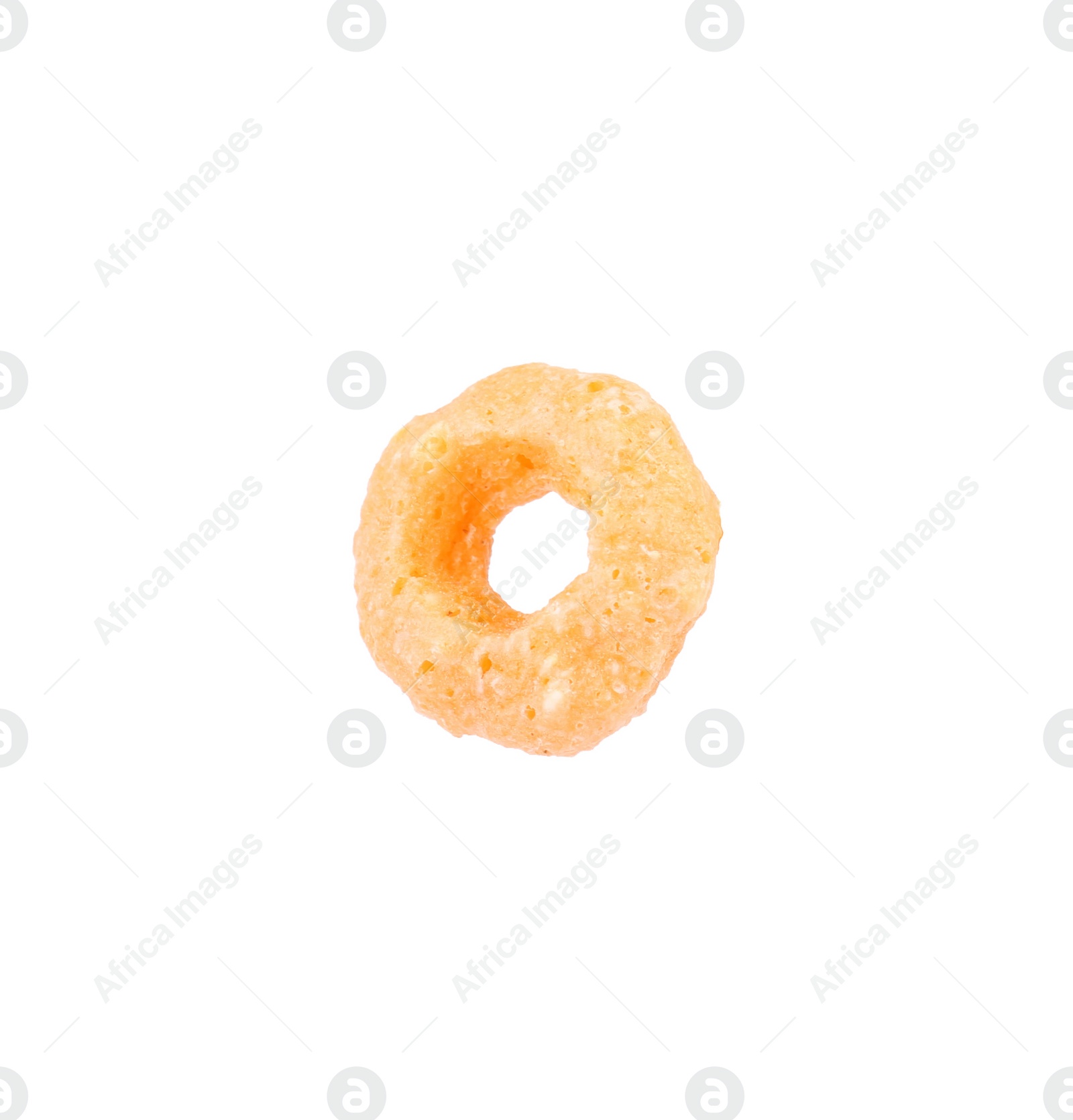 Photo of Sweet tasty corn ring isolated on white