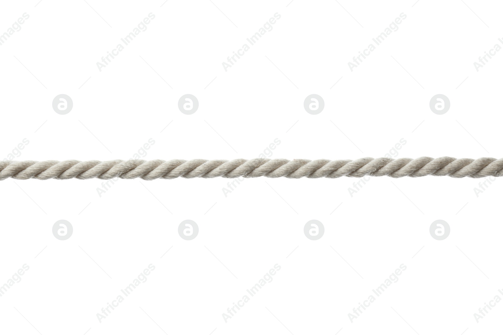 Photo of Cotton rope on white background. Organic material