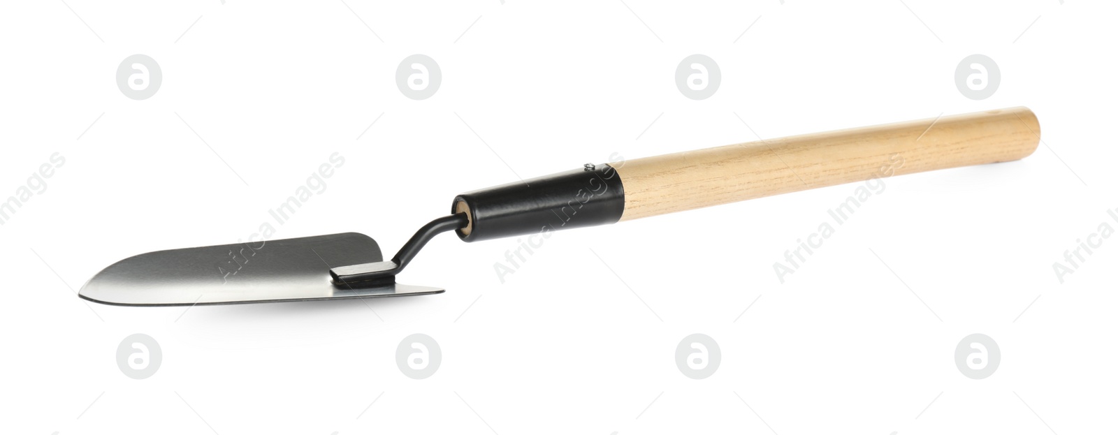 Photo of Modern shovel isolated on white. Gardening tool