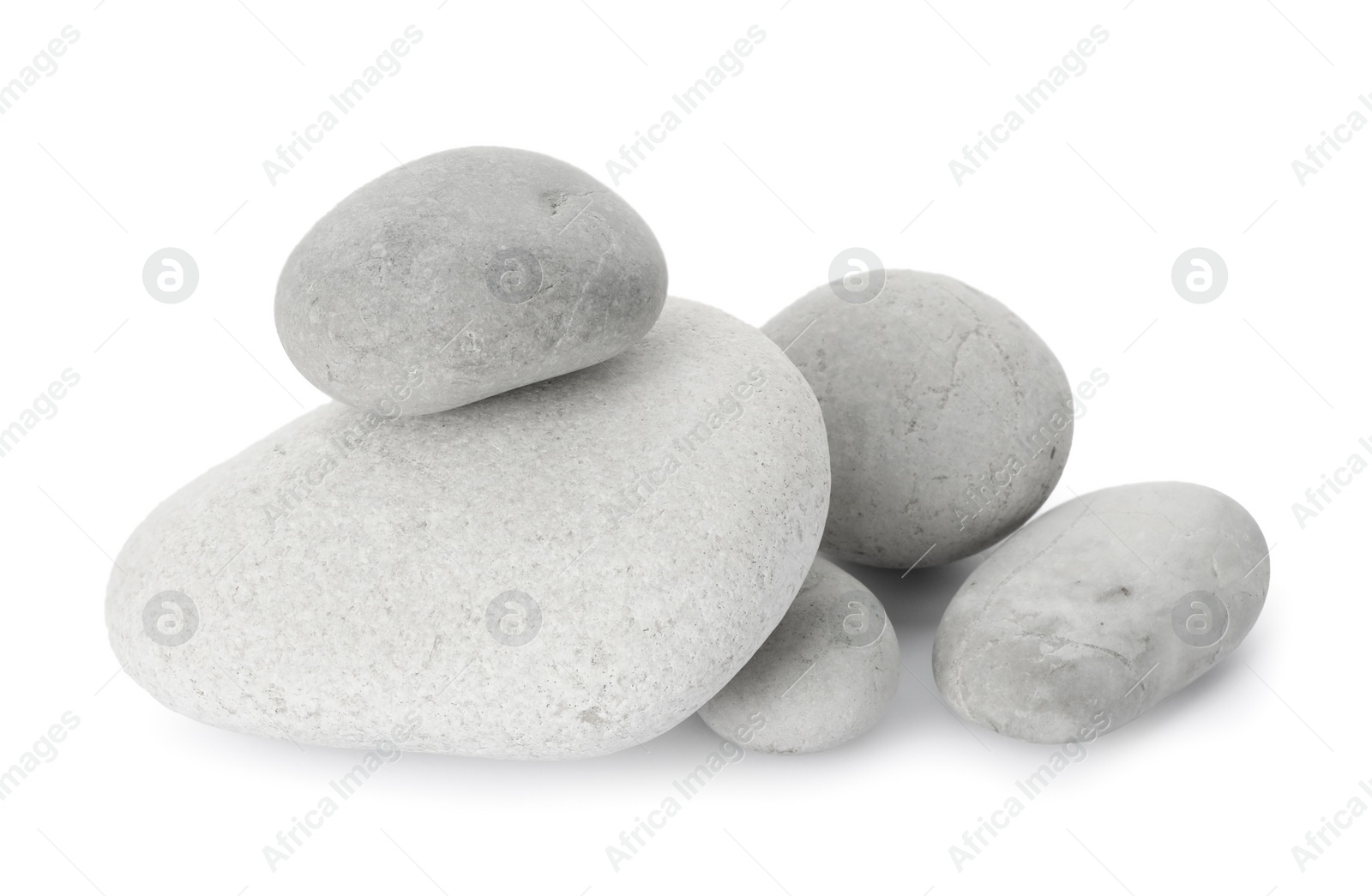 Photo of Group of different stones isolated on white