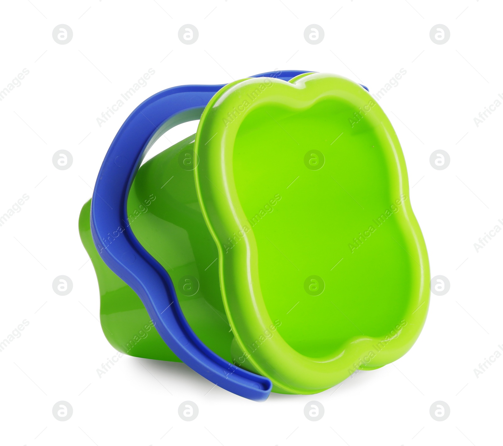 Photo of Toy bucket for sand on white background