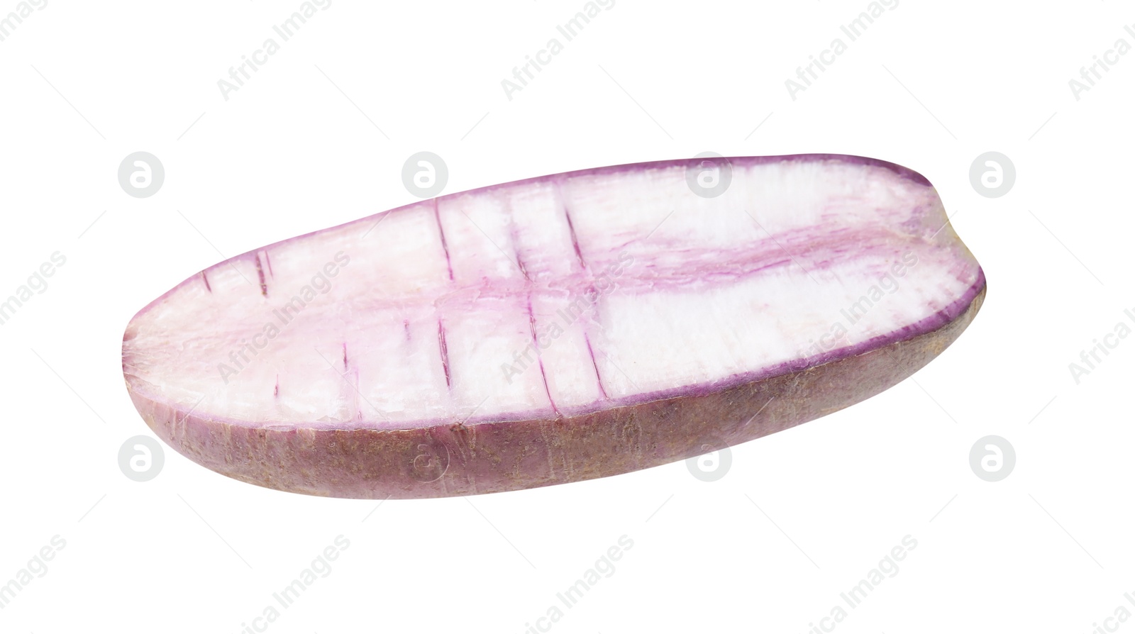 Photo of Piece of purple daikon radish isolated on white