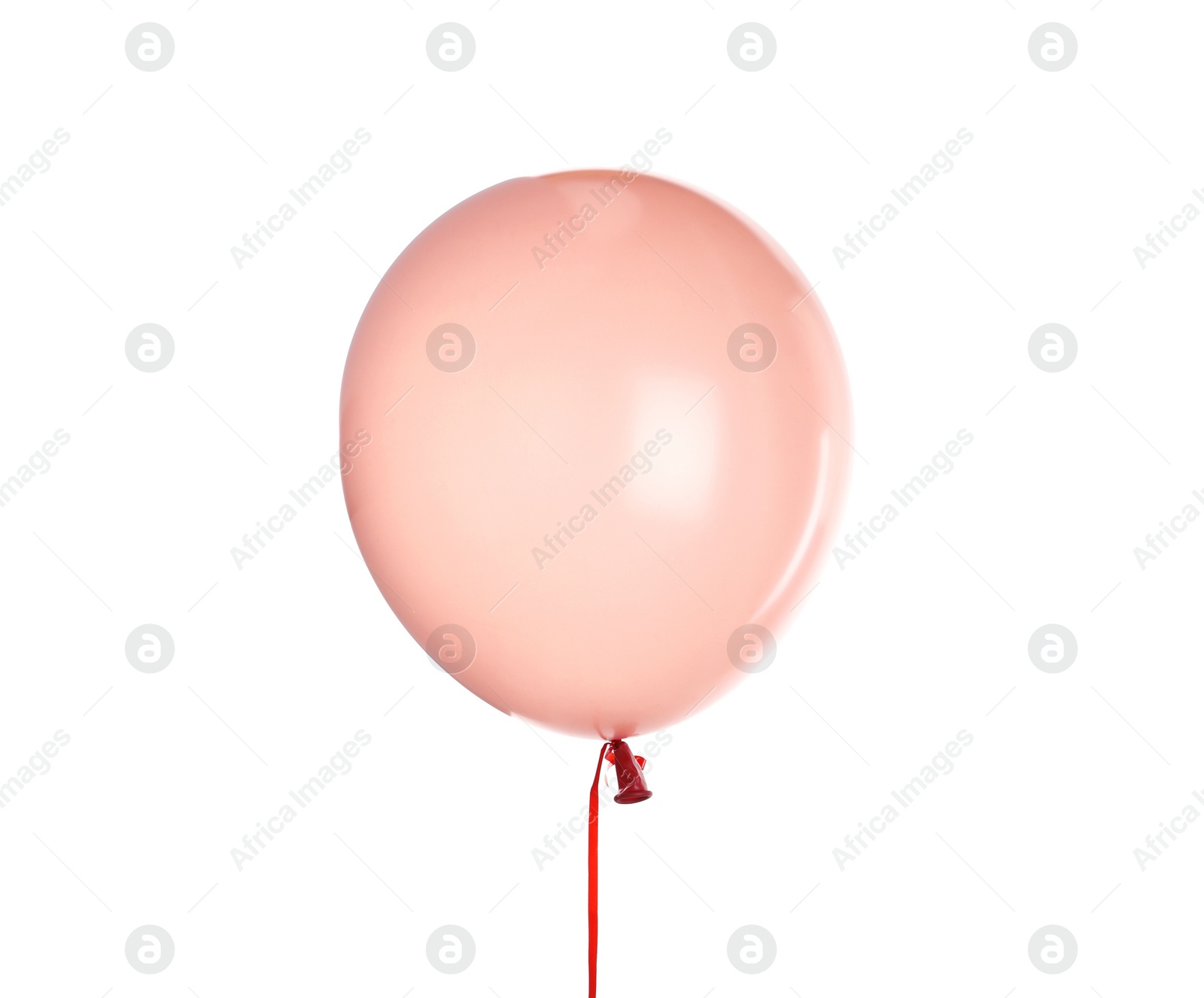 Photo of Orange balloon isolated on white. Festive decor