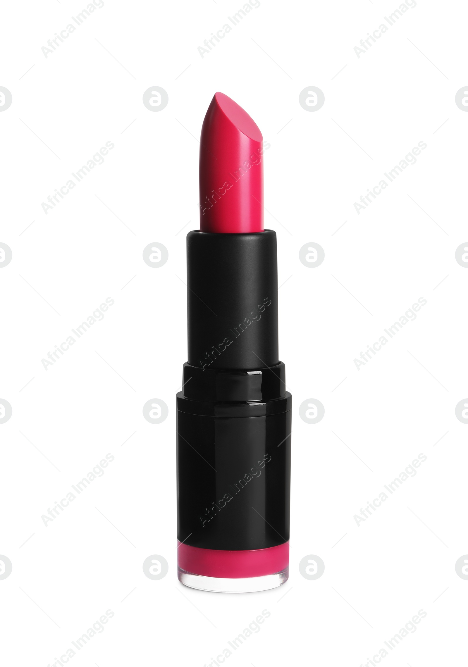 Photo of Bright lipstick on white background. Professional makeup product