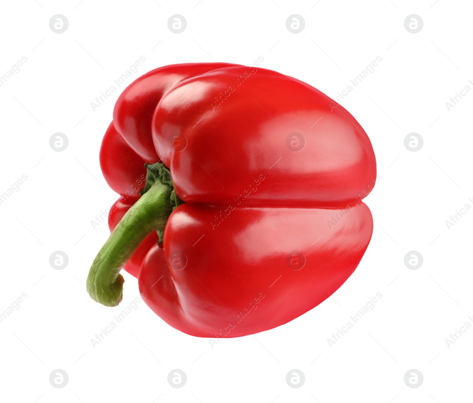 Photo of Ripe red bell pepper isolated on white