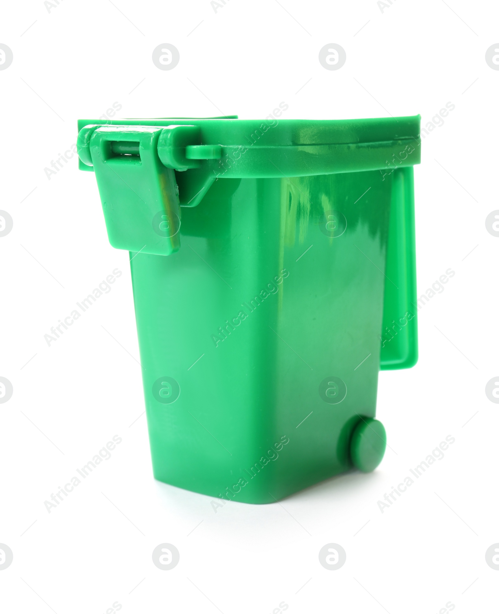 Photo of Trash bin isolated on white. Waste recycling concept