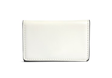 Leather purse isolated on white. Stylish accessory