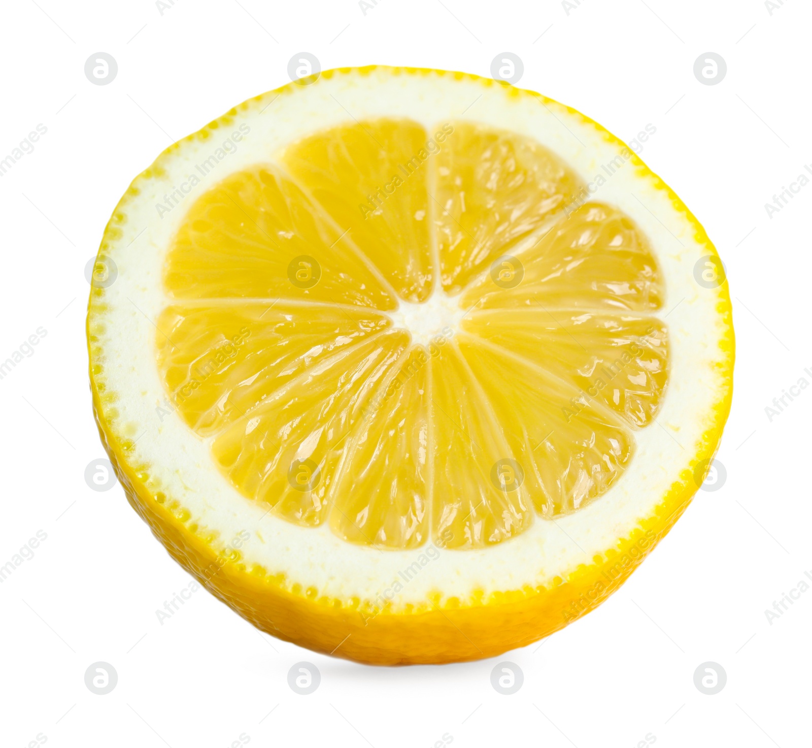 Photo of Half of fresh lemon isolated on white