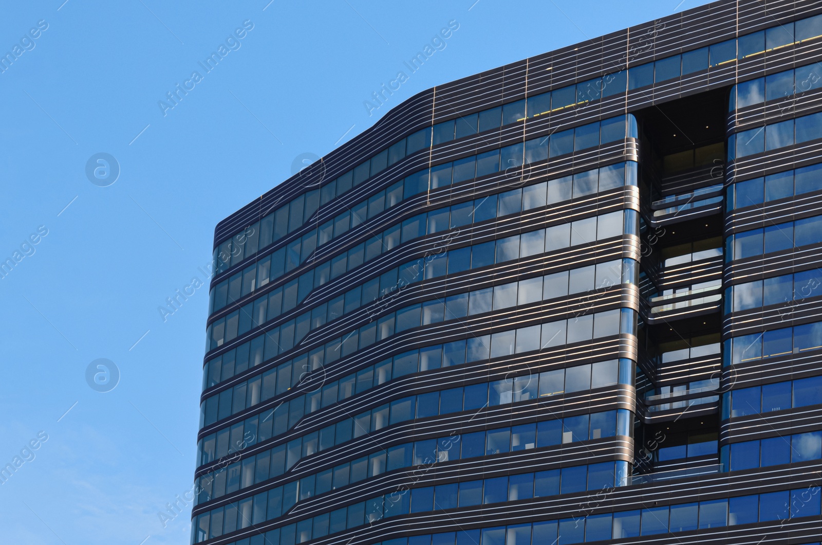 Photo of View of beautiful modern building in city