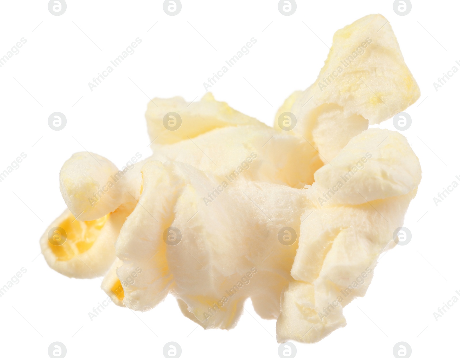 Photo of Kernel of tasty fresh popcorn isolated on white