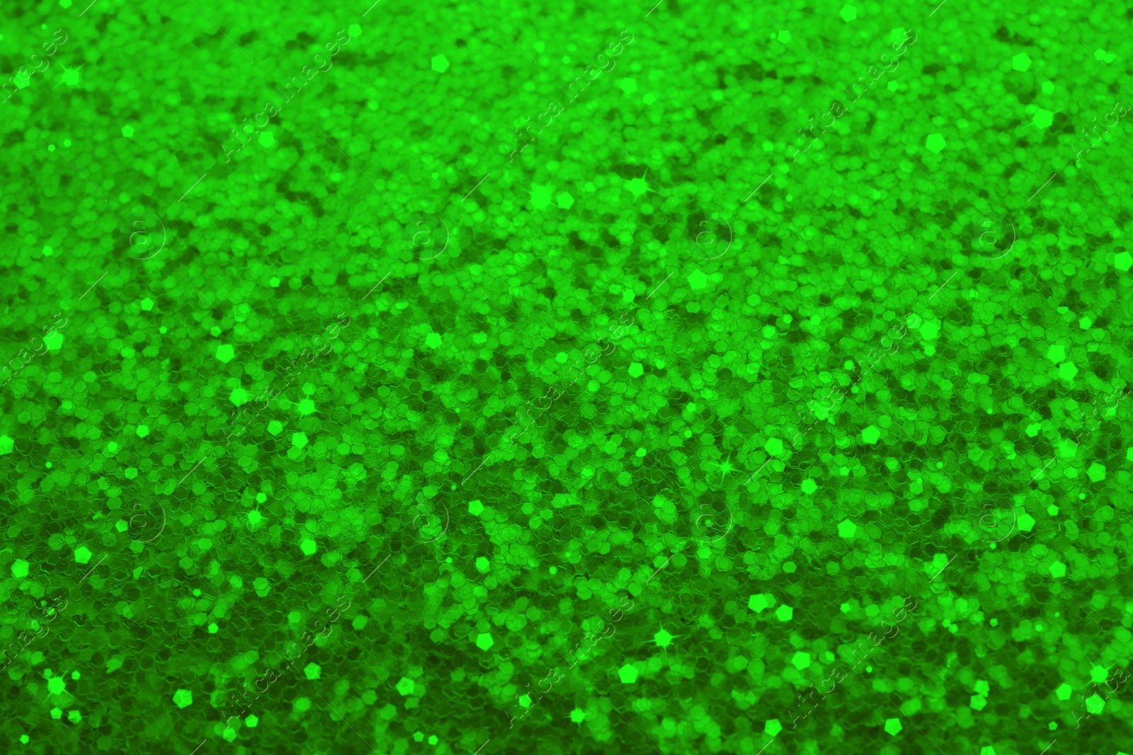 Image of St. Patrick day. Green glitter as background