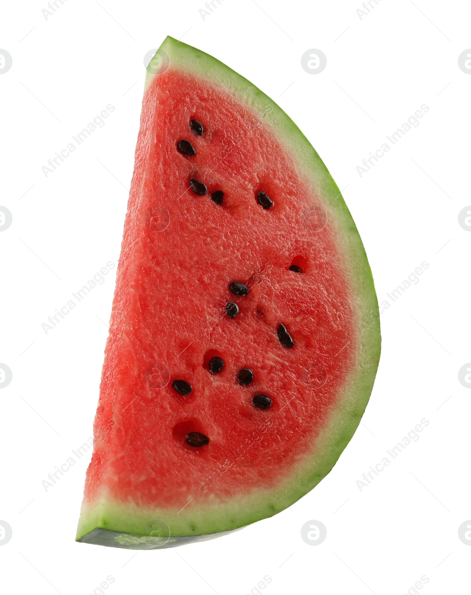 Photo of Slice of delicious ripe watermelon isolated on white