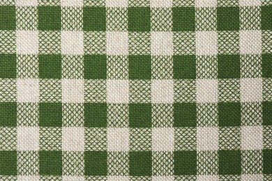 Texture of checkered fabric as background, top view