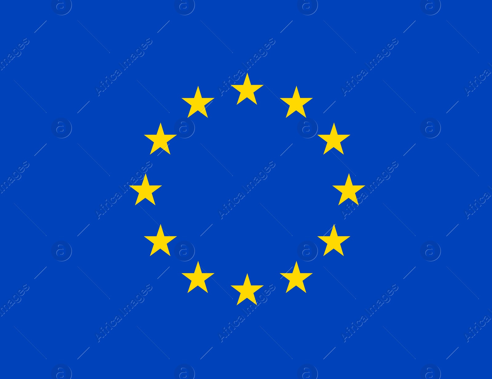 Image of National flag of European Union. Symbol of Europe