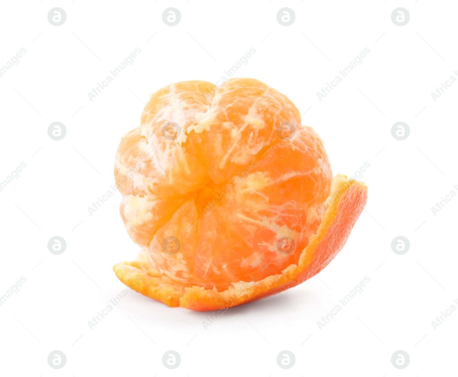 Photo of Whole fresh ripe tangerine on white background