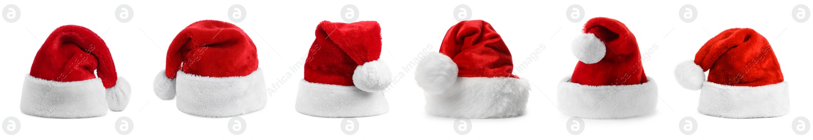 Image of Santa Claus hat isolated on white, collection