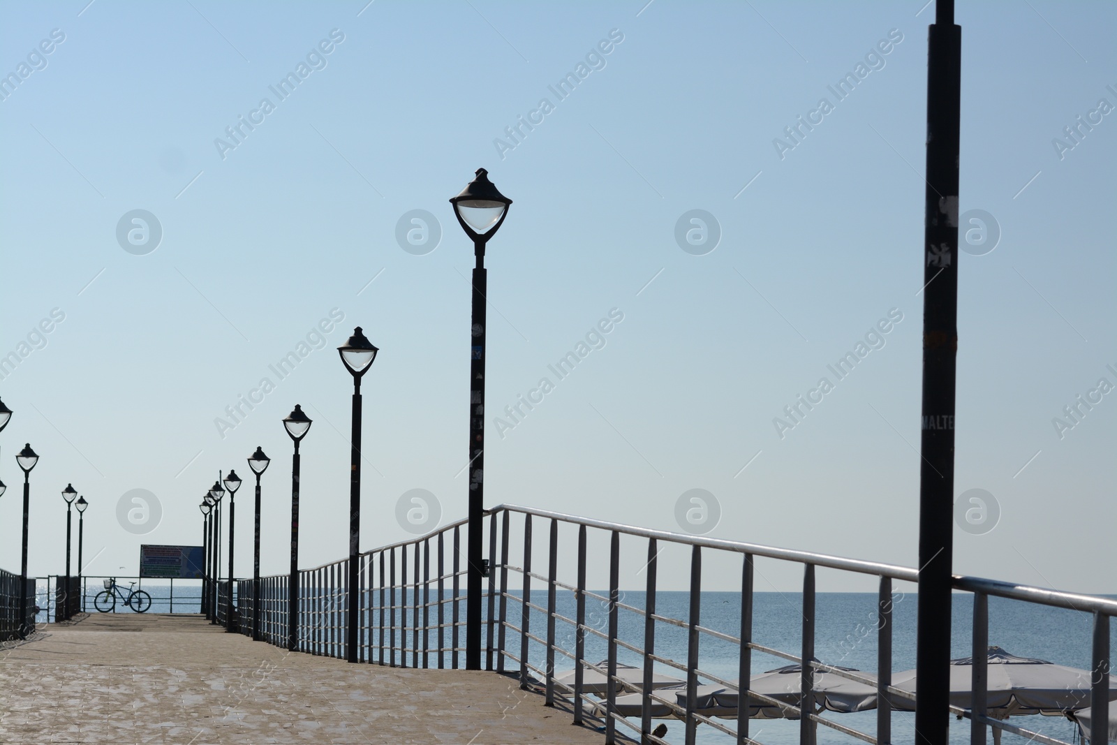 Photo of Beautiful view of pier and sea on sunny day