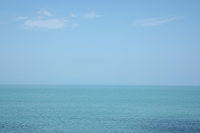 Picturesque view of beautiful sea water and blue sky