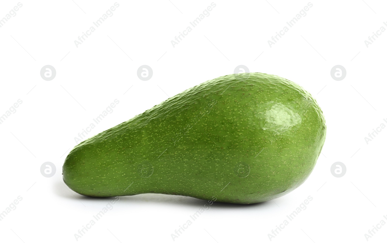 Photo of Ripe fresh avocado on white background