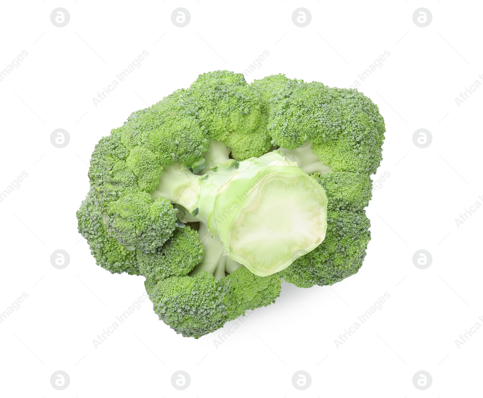 Photo of Fresh raw green broccoli isolated on white