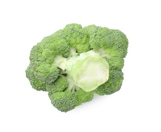 Photo of Fresh raw green broccoli isolated on white