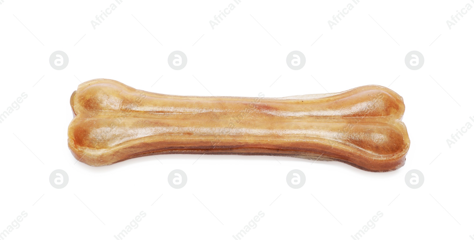 Photo of One bone dog treat isolated on white