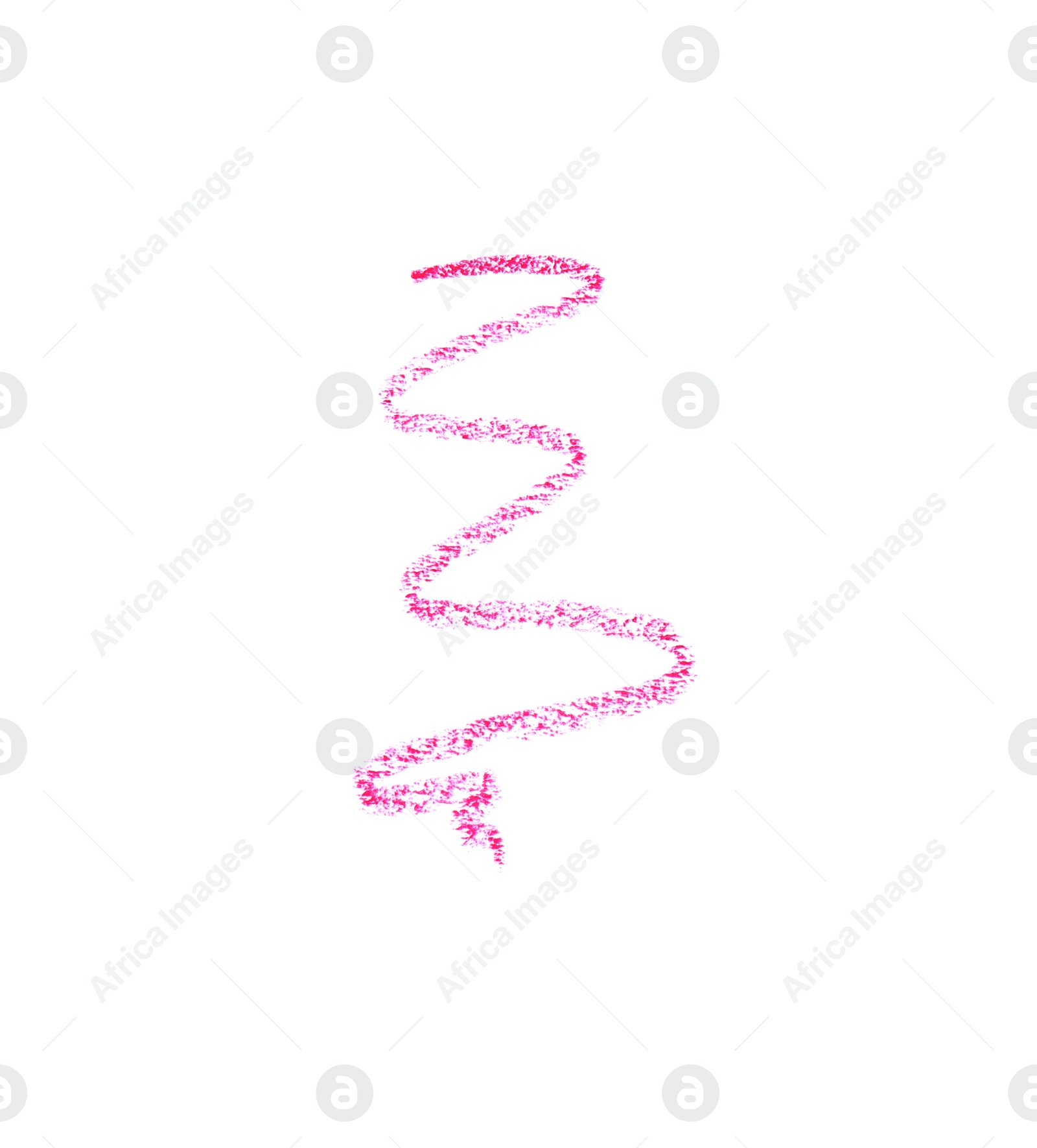 Photo of Bright lip pencil stroke on white background