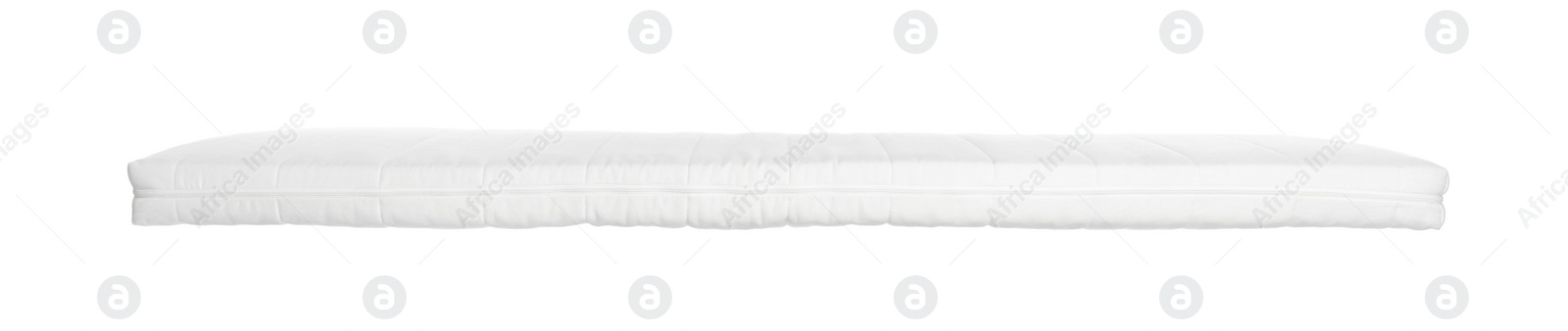 Photo of One new comfortable mattress isolated on white