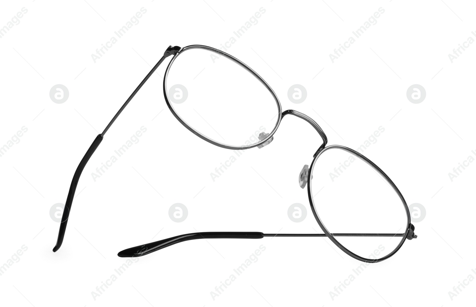 Photo of Stylish pair of glasses isolated on white
