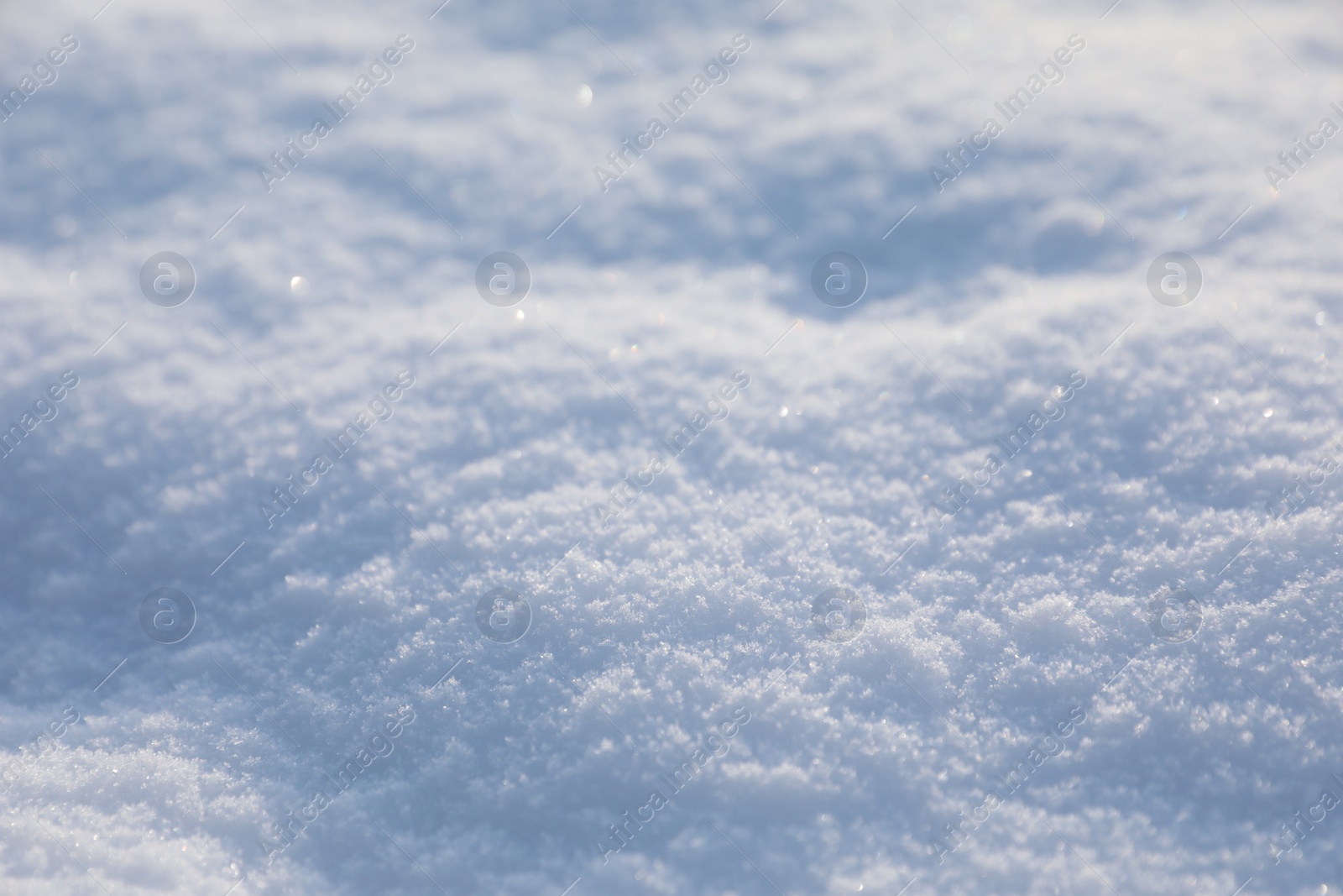 Photo of Beautiful white snow as background, closeup view