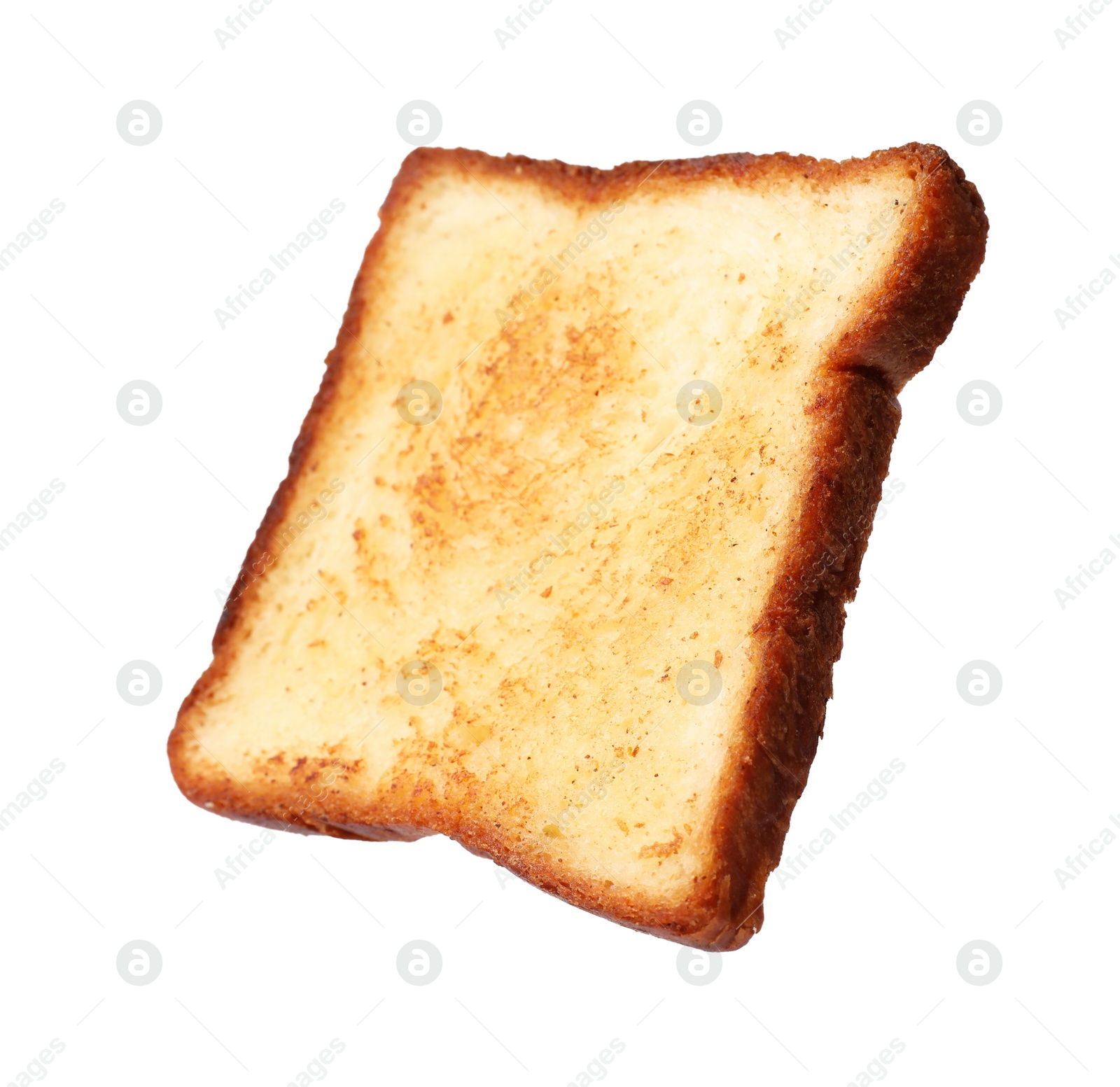 Photo of Piece of fresh toast bread isolated on white