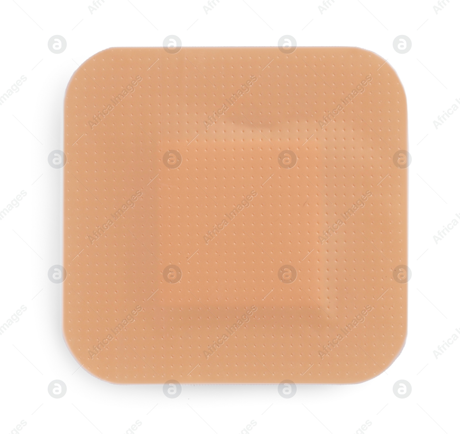 Photo of One medical adhesive bandage isolated on white, top view