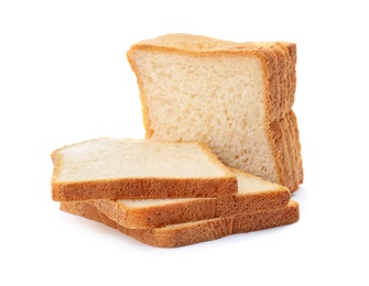 Photo of Sliced toast bread on white background