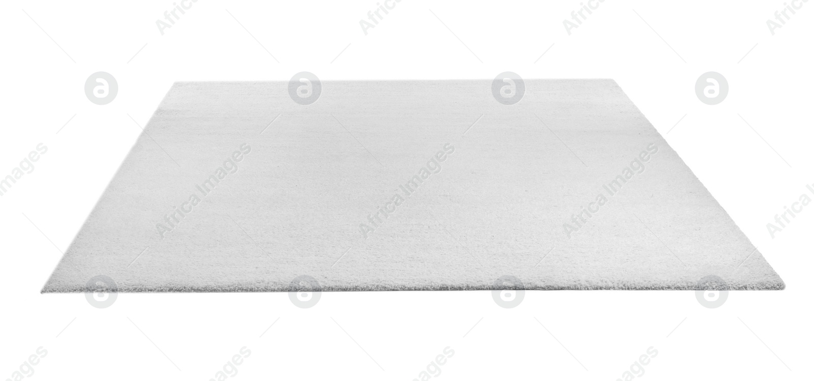 Photo of Soft carpet on white background. Interior element