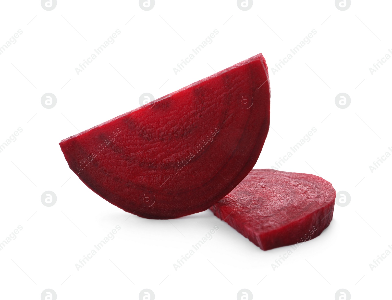 Photo of Cut fresh red beet isolated on white