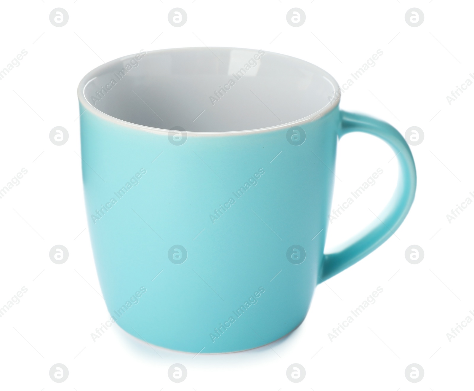 Photo of Color ceramic cup isolated on white